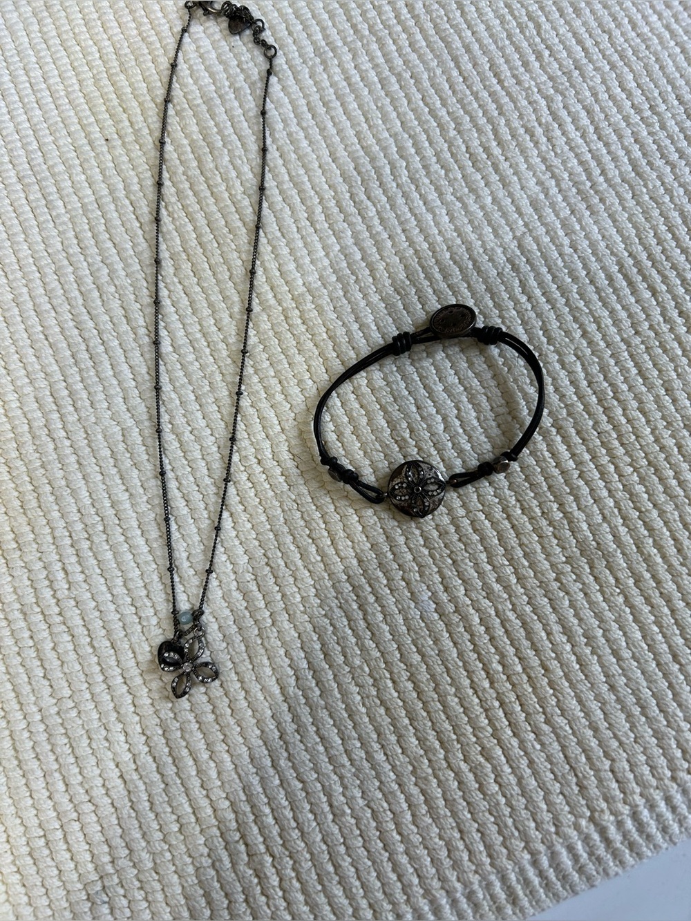 Fossil Necklace and Bracelet